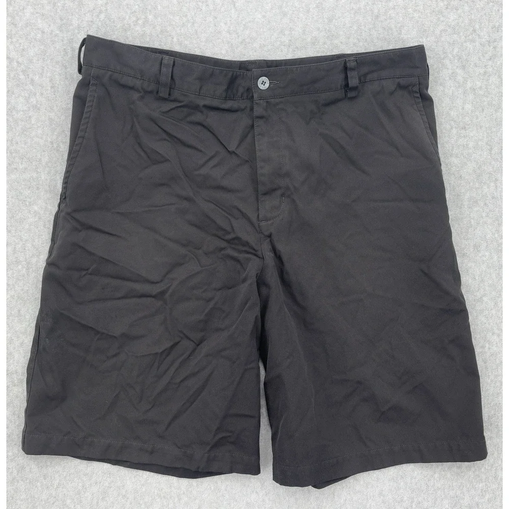 Nike Golf Dri-FIT Shorts Black Size 35‎ Flat Front Performance Golf Shorts